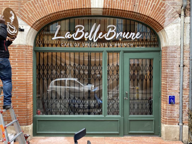 Enseigne pour café brunch La Belle Brune à Toulouse