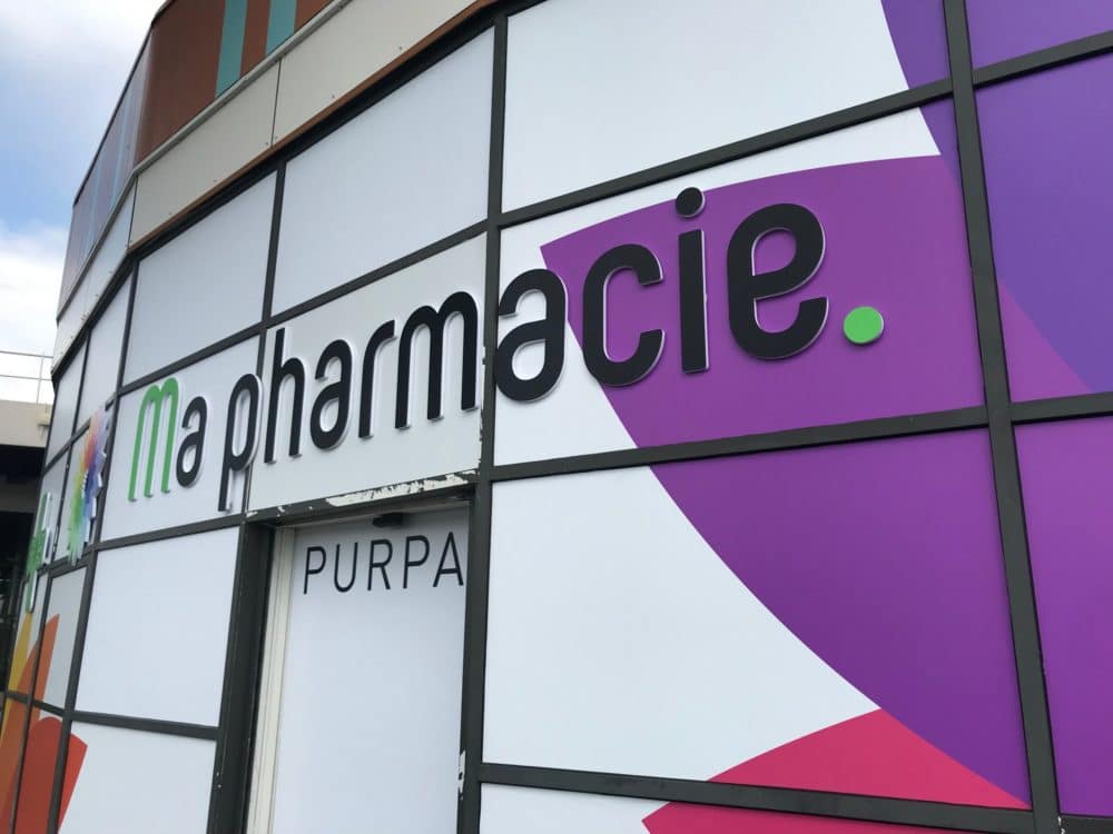 Enseigne pharmacie Ma Pharmacie Purpan avec lettres découpées à Toulouse