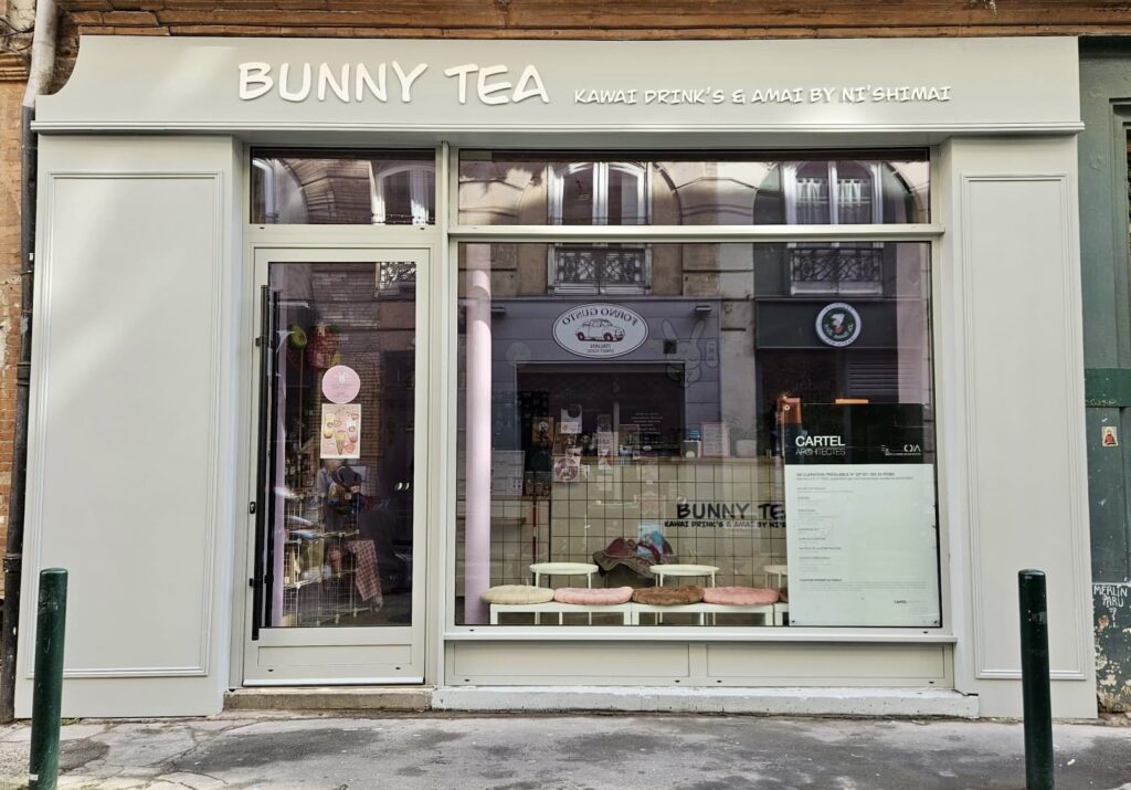 Enseigne lumineuse et signalétique restaurant - Bunny Tea