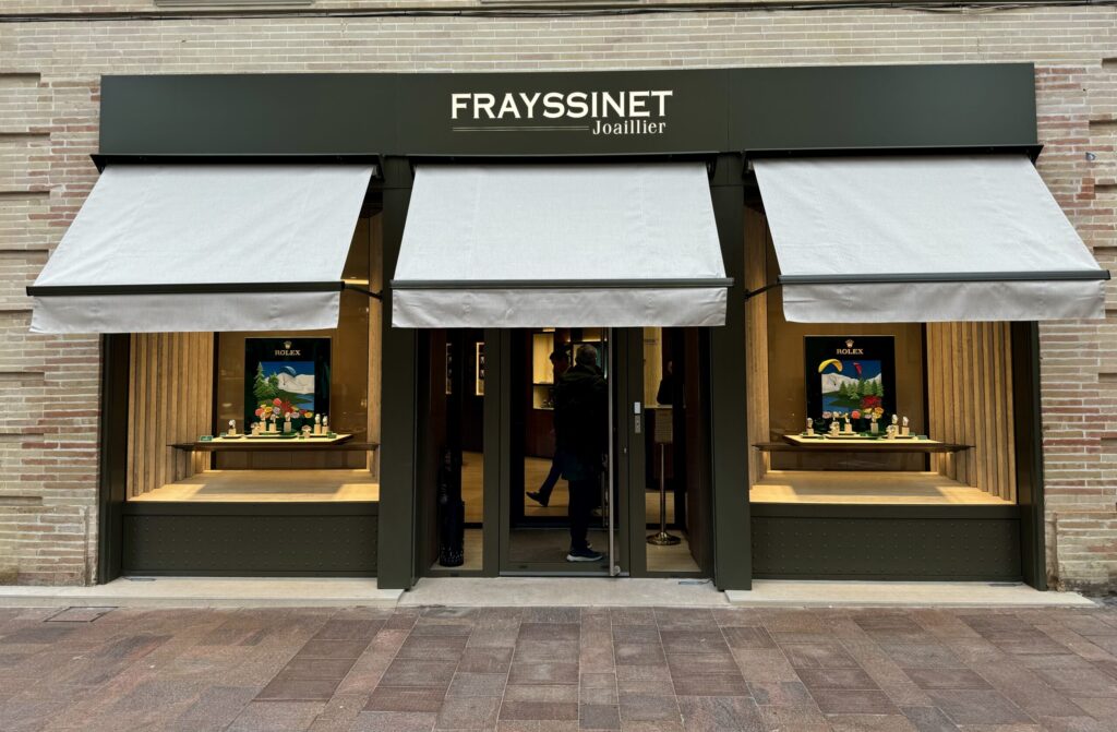 Enseigne lumineuse et habillage façade Bijouterie Frayssinet à Toulouse